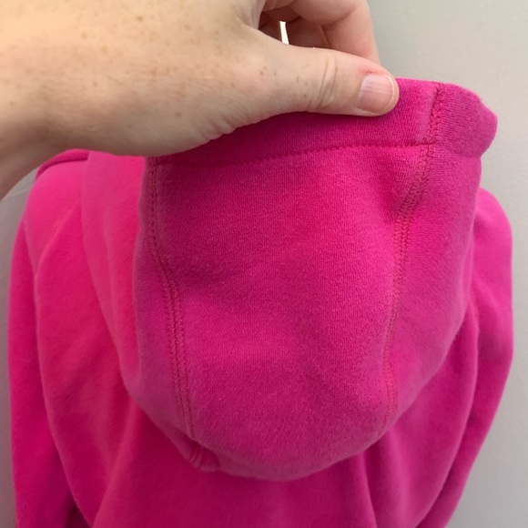 Bright Pink with Orange Detail Hoodie - Picture 6 of 9